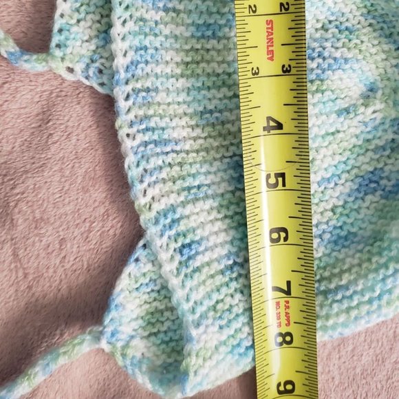 Baby Knitted hat handmade head circumference 19 inch,Acril,New - Picture 2 of 7